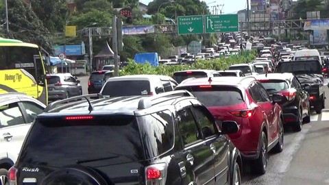 Situasi arah puncak hari ini jelang libur Tahun Baru Imlek, Minggu (22/1/2023). Foto: Dok. Istimewa