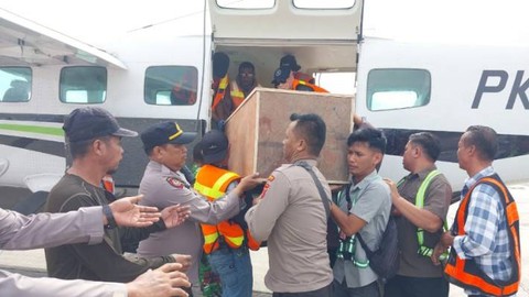 Jenazah Damri, tukang ojek yang menjadi korban penembakan di Gime, Kabupaten Puncak Provinsi Papua Tengah. Foto: Polda Papua