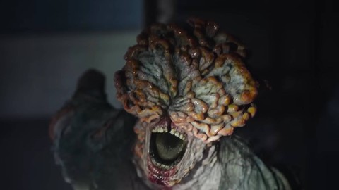 Ilustrasi clicker, zombie yang terinfeksi jamur Cordyceps di The Last of Us. Foto: HBO