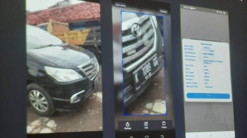 Mobil polisi yang oleh pihak keluarga diyakini menabrak Selvi, mahasiswi Unsur Cianjur. Foto: Dok. Istimewa