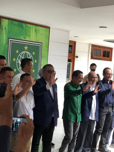 DPP NasDem Sambangi Sekber Gerindra-PKB, Jakarta, Kamis (26/1/2023). Foto: Rafyq Panjaitan/kumparan