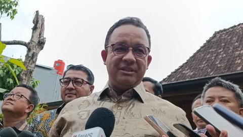 Bacapres Partai NasDem Anies Baswedan usai pertemuan tim kecil NasDem, Demokrat dan PKS di Pendopo Anies Baswedan, Jakarta, Jumat (27/1). Foto: Zamachsyari/kumparan