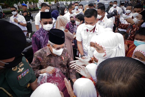 Wakil Presiden Ma'ruf Amin di SDN 1 Syamsudin Noor Banjarbaru. Foto: Dok. Setwapres