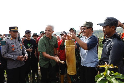 Ganjar Pranowo di Desa Nyemoh Foto: Tim Ganjar Pranowo