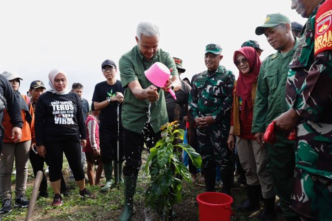 Ganjar Pranowo di Desa Nyemoh Foto: Tim Ganjar Pranowo