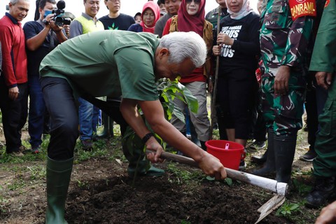 Ganjar Pranowo di Desa Nyemoh Foto: Tim Ganjar Pranowo