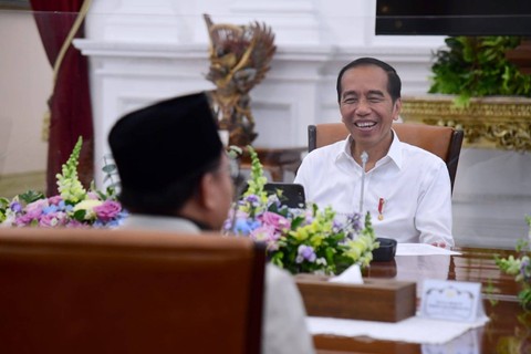 Presiden Jokowi menerima PP Pemuda Muhammadiyah di Kompleks Istana Kepresidenan, Senin (30/1/2023). Foto: Lukas/Biro Pers Sekretariat Presiden