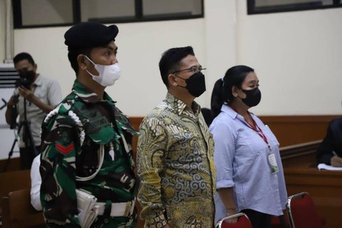 Sidang putusan tiga terdakwa dalam perkara dugaan korupsi TWP TNI AD di Pengadilan Militer Tinggi II Jakarta, Selasa (31/1/2023). Foto: Kejagung
