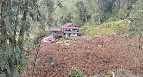 Longsor melanda permukiman warga di Toraja Utara, Sulawesi Selatan, Sabtu (4/2/2023). Foto: Dok. Istimewa