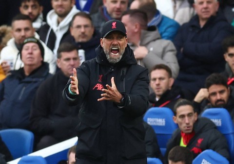 Pelatih Liverpool, Juergen Klopp. Foto: REUTERS/David Klein