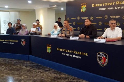 Polda Metro Jaya menggelar konferensi pers terkait masalah yang melibatkan Bripka Madih, Minggu (5/2). Foto: Ananta Erlangga/kumparan
