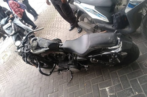 Moge Terlibat Kecelakaan dengan Honda Blade di Surabaya Diamankan Polisi