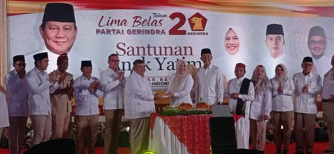 Perayaan HUT ke-15 Partai Gerindra di Sumsel. (ist)