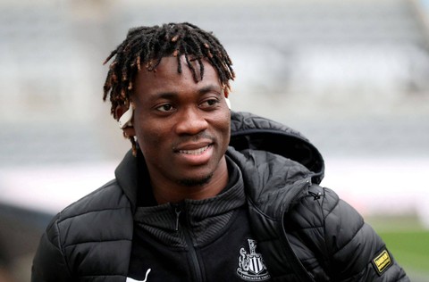 Christian Atsu saat masih membela Newcastle United. Foto: REUTERS/Scott Heppell/File Photo