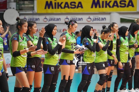 Jakarta Pertamina Fastron di Proliga 2023. Foto: Facebook/@jpevolley