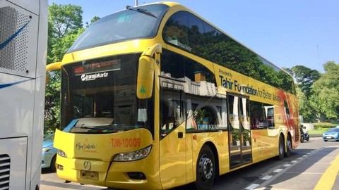Bus Tingkat Wisata Transjakarta (Foto: Shika Arimasen Michi/kumparan)