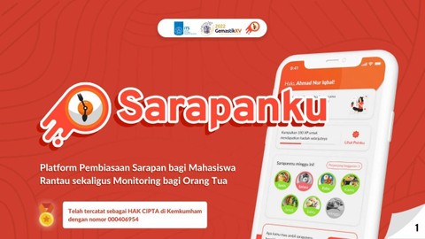 Aplikasi Sarapanku buatan mahasiswa ITS. Foto: ITS