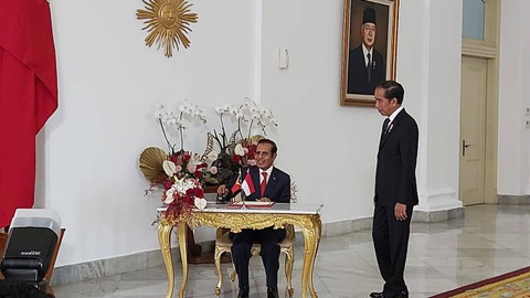 Presiden Jokowi menerima Perdana Menteri Timor Leste Taur Mata Ruak di Istana Kepresidenan Bogor, Jawa Barat, Senin (13/2/2023). Foto: Nadia Riso/kumparan