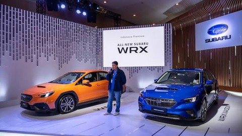 Chief Operating Officer Subaru Indonesia, Arie Christopher saat mengenalkan Subaru WRX Series.  Foto: Dok. Istimewa