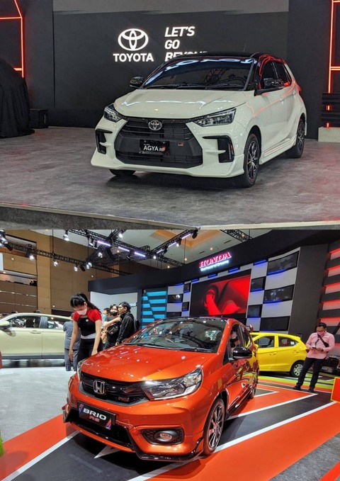 Agya GR Sport vs Honda Brio RS. Foto: Rizki Fajar Novanto/kumparan