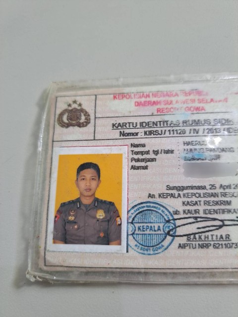 Polisi menangkap Haerul, anggota Brimob gadungan.  Foto: Dok. Istimewa