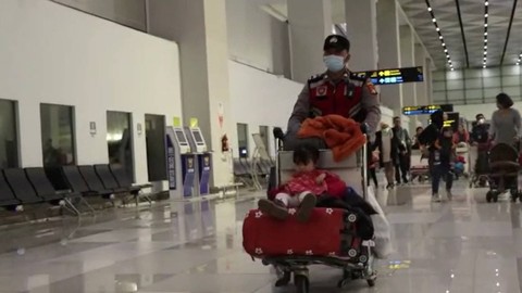 Polres Bandara lakukan pengamanan sambut WNI terdampak gempa Turki. Foto: Polresta Bandara Soetta