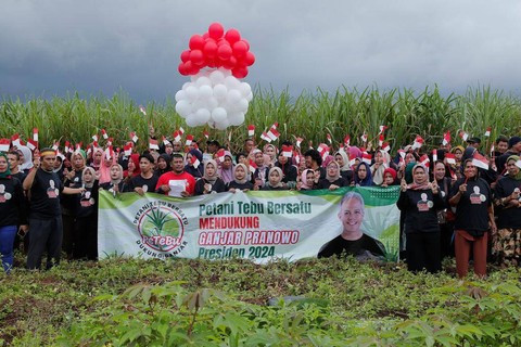 Petani tebu pendukung Ganjar Pranowo Foto: Dok. Istimewa