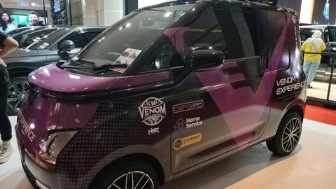 Wuling Air EV dengan aksesori dari Venom. Foto: H. Sulistyo