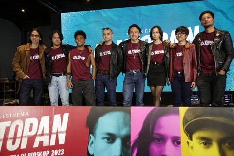 Konferensi pers jelang syuting film Ali Topan di kawasan Kemang, Jakarta, Senin, (27/2).  Foto: Agus Apriyanto