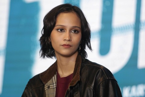 Lutesha saat konferensi pers jelang syuting film Ali Topan di kawasan Kemang, Jakarta, Senin, (27/2).  Foto: Agus Apriyanto