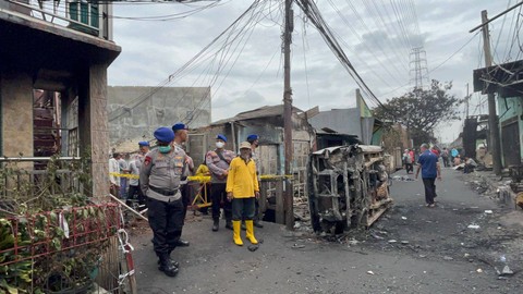 Situasi pascakebakaran Depo Pertamina Plumpang, di Rawa Badak Selatan, Koja, Jakarta, Sabtu (4/3). Foto:  Retyan Sekar Nurani/kumparan