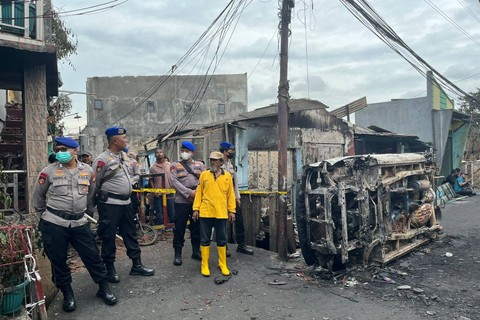 Situasi pascakebakaran Depo Pertamina Plumpang, di Rawa Badak Selatan, Koja, Jakarta, Sabtu (4/3). Foto:  Retyan Sekar Nurani/kumparan