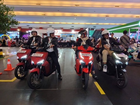 Motor listrik GESITS di IIMS 2023 Foto: Rizki Fajar Novanto/kumparan