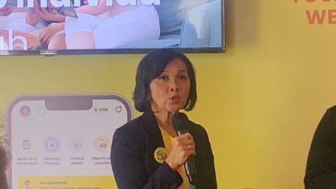 Direktur Utama PT Prodia Widyahusada Tbk, Dewi Muliaty, dan Direktur Prodia Digital Indonesia, Rudy Cahyadi pada peluncuran aplikasi kesehatan "U By Prodia", Silk Bistro, Jakarta, Selasa (7/3/2023). Foto: Nabil Jahja/kumparan