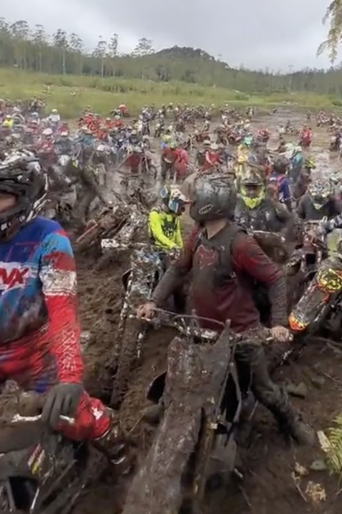 Tangkapan layar saat event motor trail berlangsung. Dok: Ist.