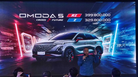 Pengumuman harga resmi Chery Omoda 5 di Jakarta Auto Week 2023. Foto: Aditya Pratama Niagara/kumparan