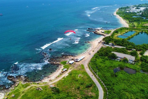 Paramotor di Pandai Kedu Warna, Lampung, Sabtu (11/3/2023) | Foto: Roza Hariqo/Lampung Geh