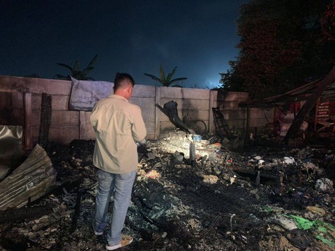 Kebakaran di Jalan Sultan Agung terusan mie Aceh samping Stadion Pkor. | Foto: Sinta Yuliana/Lampung Geh