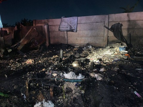 Kebakaran di Jalan Sultan Agung terusan mie Aceh samping Stadion Pkor. | Foto: Sinta Yuliana/Lampung Geh