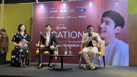 Konferensi pers fan meeting Lee Je Hoon di Hotel Pullman, Minggu (19/3).  Foto: Ela Nurlaela/kumparan