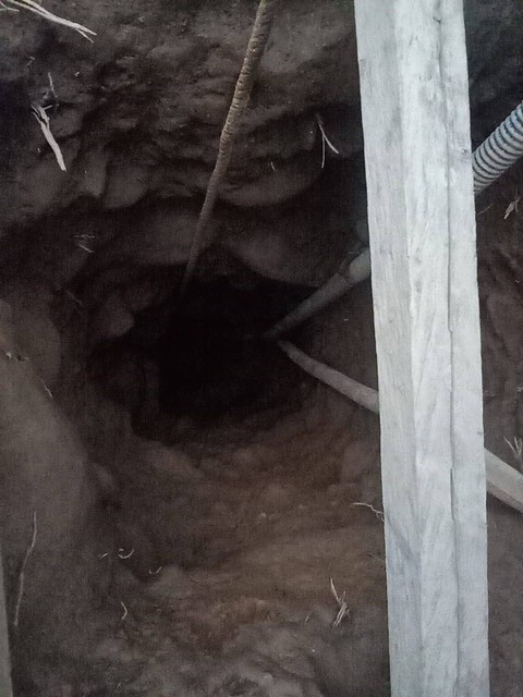 Lubang yang digali ketiga korban untuk mencari emas. Foto: BPBD Madina