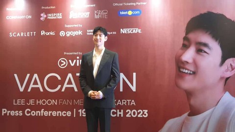 Konferensi pers fan meeting Lee Je Hoon di Hotel Pullman, Minggu (19/3).  Foto: DN. Mustika Sari/kumparan