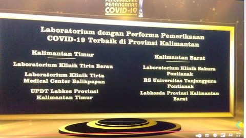 Penghargaan penanganan COVID-19. Foto: Dok Hi!Pontianak