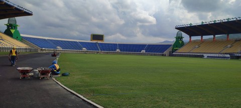 Suasana di Stadion Si Jalak Harupat, Kabupaten Bandung, Kamis (30/3/2023). Foto: Rachmadi Rasyad/kumparan