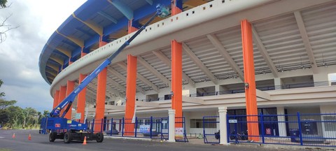 Suasana di Stadion Si Jalak Harupat, Kabupaten Bandung, Kamis (30/3/2023). Foto: Rachmadi Rasyad/kumparan