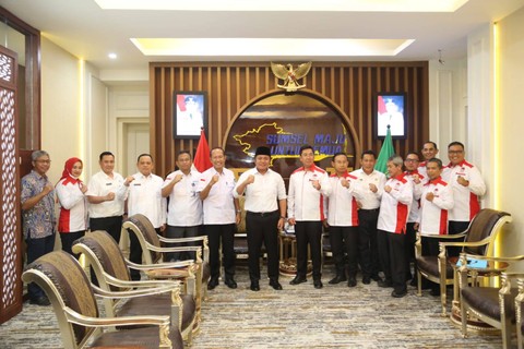 Gubernur Sumsel, Herman Deru, menerima audiensi pengurus Gateball. (dok Pemprov Sumsel) 