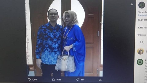 Foto diduga Istri Pejabat Dishub DKI yang flexing di media sosial Foto: Repro Twitter/@partaisocmed