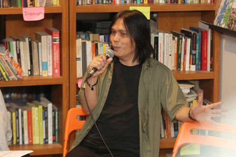 Musisi Once Mekel saat konferensi pers terkait Undang Undang hak cipta di kawasan Lebak Bulus, Jakarta, Jumat, (31/3/2023). Foto: Agus Apriyanto