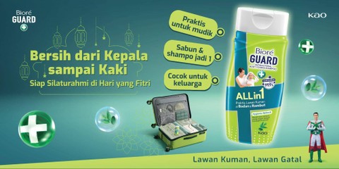 Biore Guard All in 1 Antibacterial Body Foam and Shampoo dengan teknologi 