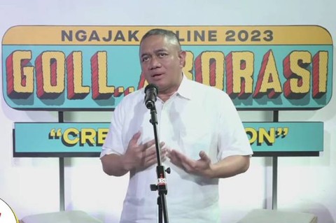 Presdir JNE, Mohamad Feriadi, sampaikan optimismenya untuk Bangkit Bersama UMKM Indonesia dalam event Gollaborasi 